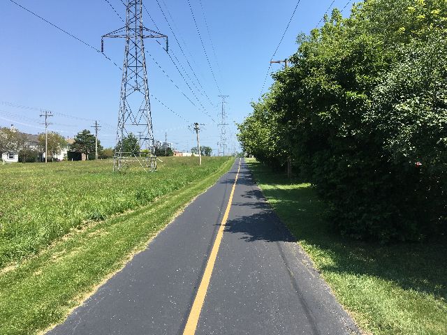 Sandpebble Walk Bike Path Looking East