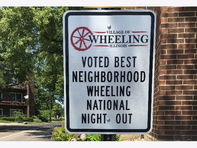 Sandpebble Walk Voted Best Neighborhood Wheeling National Night Out Sign